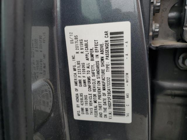 Photo 12 VIN: 1HGCP2F39CA170332 - HONDA ACCORD LX 