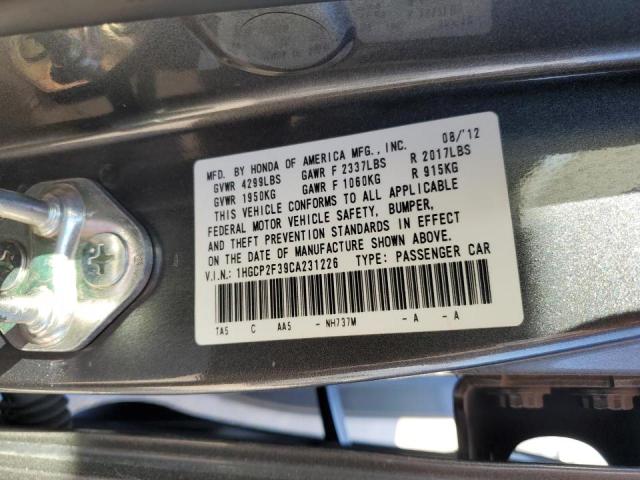 Photo 9 VIN: 1HGCP2F39CA231226 - HONDA ACCORD LX 