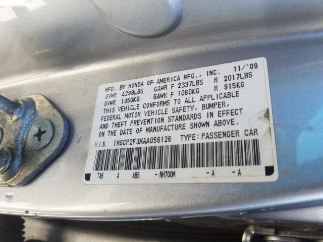 Photo 9 VIN: 1HGCP2F3XAA056126 - HONDA ACCORD LX 