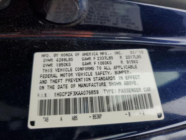 Photo 11 VIN: 1HGCP2F3XAA076859 - HONDA ACCORD 