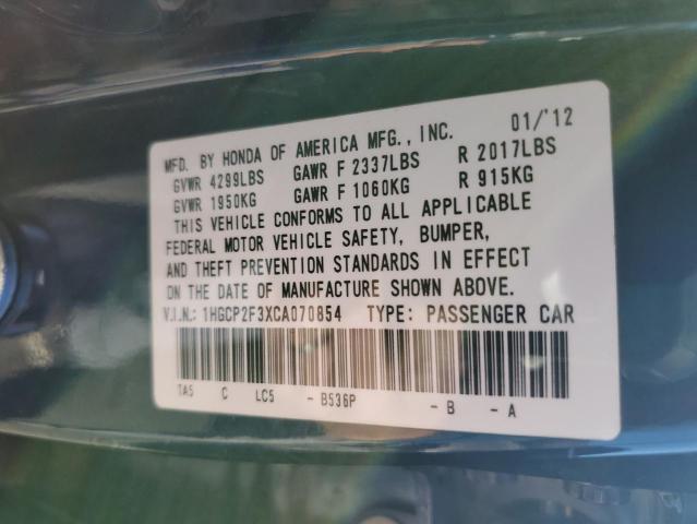 Photo 11 VIN: 1HGCP2F3XCA070854 - HONDA ACCORD 