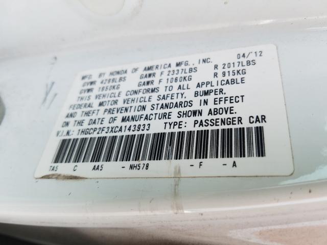 Photo 9 VIN: 1HGCP2F3XCA143933 - HONDA ACCORD LX 