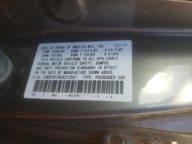 Photo 9 VIN: 1HGCP2F3XCA212667 - HONDA ACCORD LX 