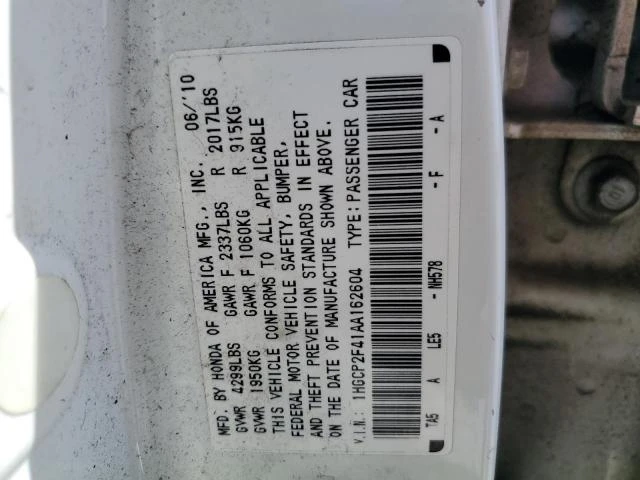 Photo 11 VIN: 1HGCP2F41AA162604 - HONDA ACCORD 