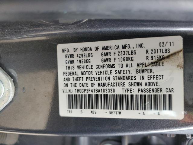 Photo 11 VIN: 1HGCP2F41BA103330 - HONDA ACCORD 