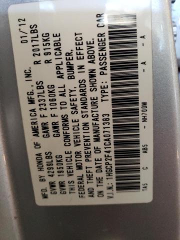 Photo 11 VIN: 1HGCP2F41CA071383 - HONDA ACCORD LXP 