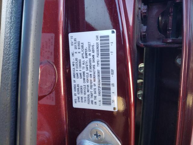 Photo 11 VIN: 1HGCP2F42AA108387 - HONDA ACCORD LXP 