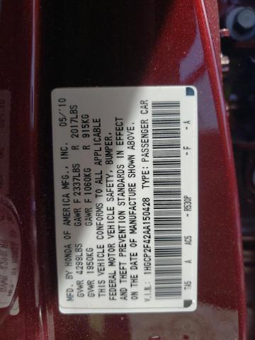 Photo 11 VIN: 1HGCP2F42AA150428 - HONDA ACCORD 