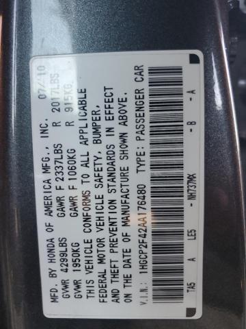 Photo 11 VIN: 1HGCP2F42AA176480 - HONDA ACCORD LXP 