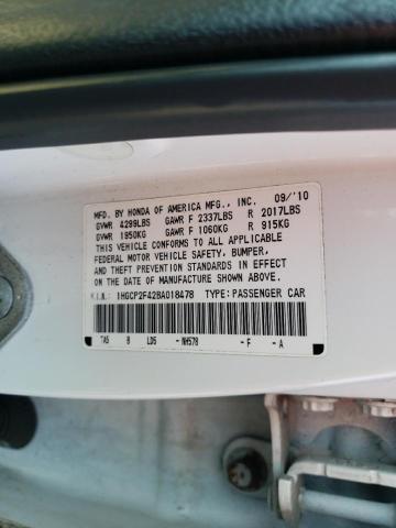 Photo 12 VIN: 1HGCP2F42BA018478 - HONDA ACCORD LXP 