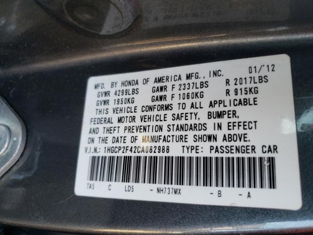 Photo 9 VIN: 1HGCP2F42CA082988 - HONDA ACCORD LXP 