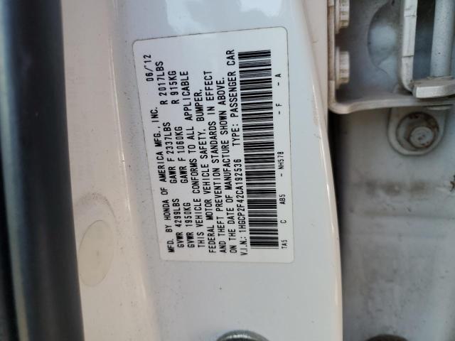 Photo 12 VIN: 1HGCP2F42CA192536 - HONDA ACCORD LXP 