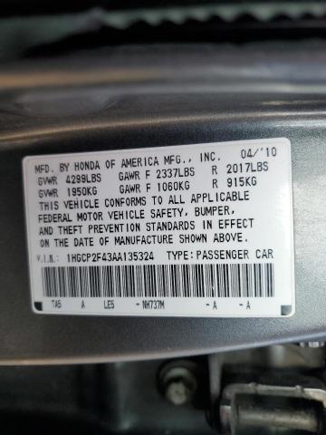 Photo 11 VIN: 1HGCP2F43AA135324 - HONDA ACCORD 