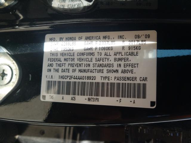 Photo 9 VIN: 1HGCP2F44AA018920 - HONDA ACCORD LXP 