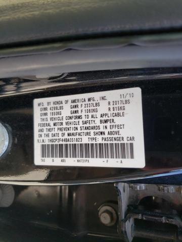 Photo 9 VIN: 1HGCP2F44BA051823 - HONDA ACCORD LXP 