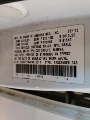 Photo 9 VIN: 1HGCP2F44CA175317 - HONDA ACCORD LXP 