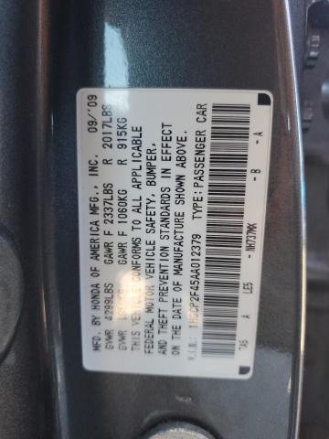 Photo 11 VIN: 1HGCP2F45AA012379 - HONDA ACCORD LXP 