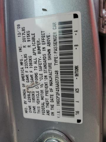 Photo 11 VIN: 1HGCP2F45AA073148 - HONDA ACCORD LXP 