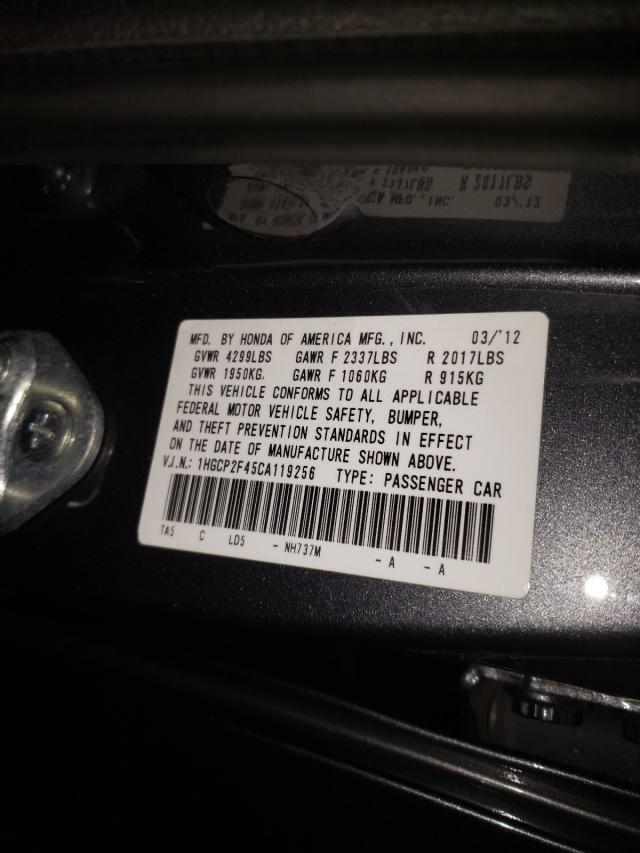 Photo 9 VIN: 1HGCP2F45CA119256 - HONDA ACCORD LXP 