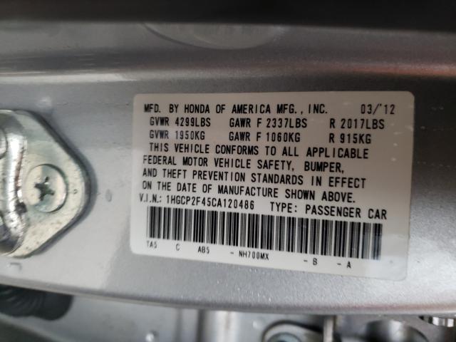 Photo 9 VIN: 1HGCP2F45CA120486 - HONDA ACCORD LXP 