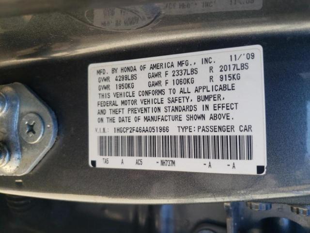 Photo 9 VIN: 1HGCP2F46AA051966 - HONDA ACCORD LXP 