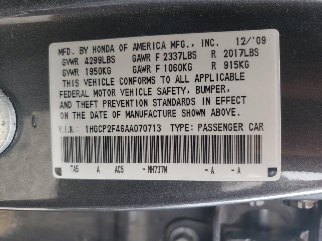 Photo 9 VIN: 1HGCP2F46AA070713 - HONDA ACCORD LXP 