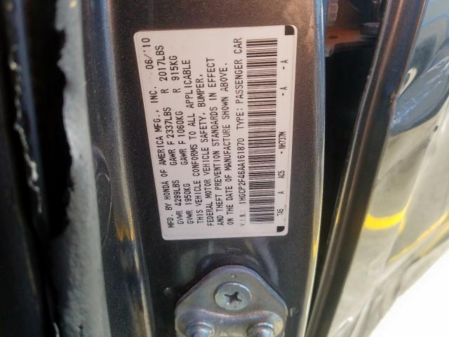 Photo 9 VIN: 1HGCP2F46AA161870 - HONDA ACCORD LXP 