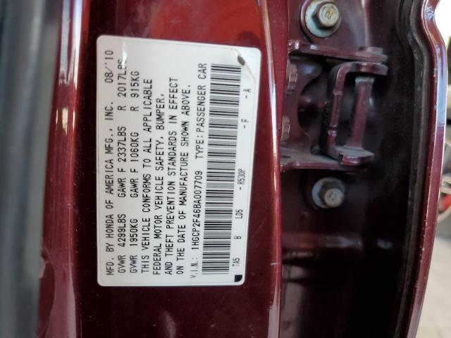 Photo 11 VIN: 1HGCP2F46BA007709 - HONDA ACCORD LXP 