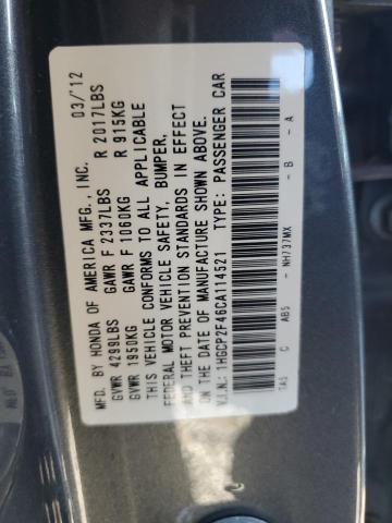 Photo 11 VIN: 1HGCP2F46CA114521 - HONDA ACCORD 