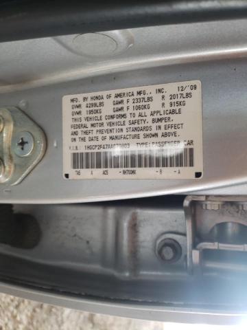 Photo 9 VIN: 1HGCP2F47AA070803 - HONDA ACCORD LXP 