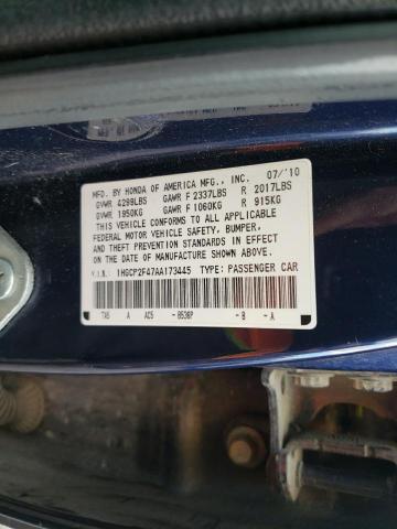 Photo 9 VIN: 1HGCP2F47AA173445 - HONDA ACCORD LXP 