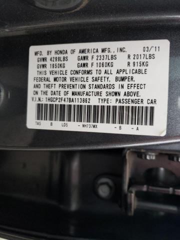 Photo 9 VIN: 1HGCP2F47BA113862 - HONDA ACCORD LXP 