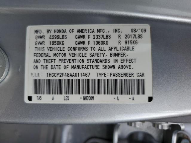 Photo 12 VIN: 1HGCP2F48AA011467 - HONDA ACCORD LXP 