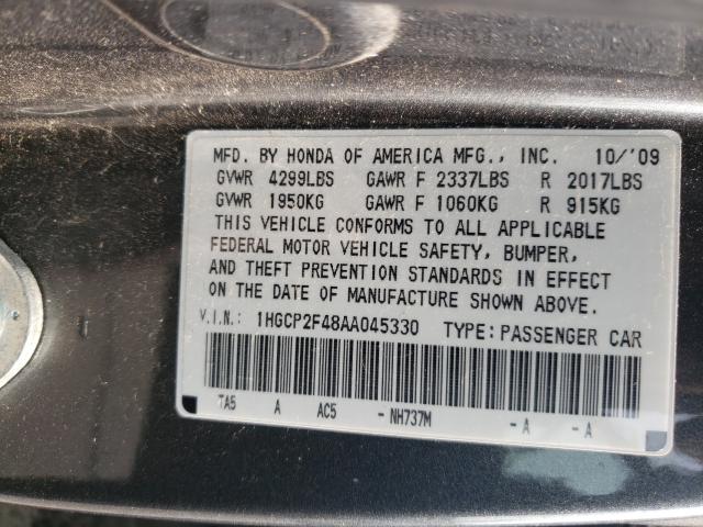 Photo 9 VIN: 1HGCP2F48AA045330 - HONDA ACCORD LXP 