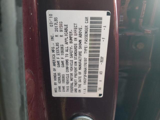 Photo 9 VIN: 1HGCP2F48AA174197 - HONDA ACCORD LXP 