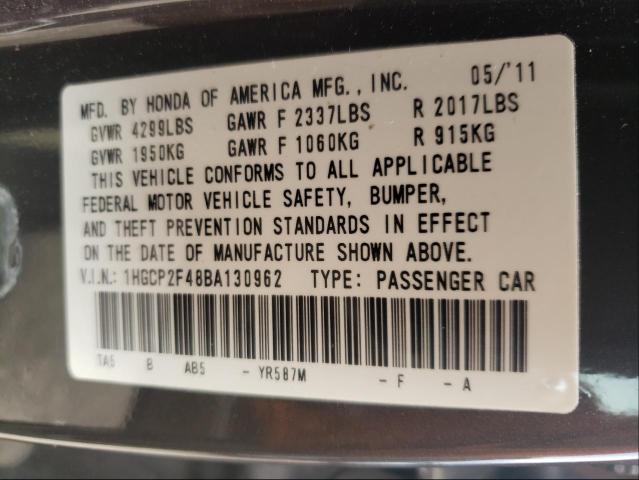 Photo 9 VIN: 1HGCP2F48BA130962 - HONDA ACCORD LXP 