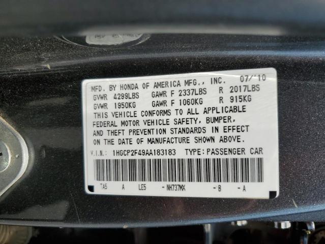 Photo 11 VIN: 1HGCP2F49AA183183 - HONDA ACCORD 