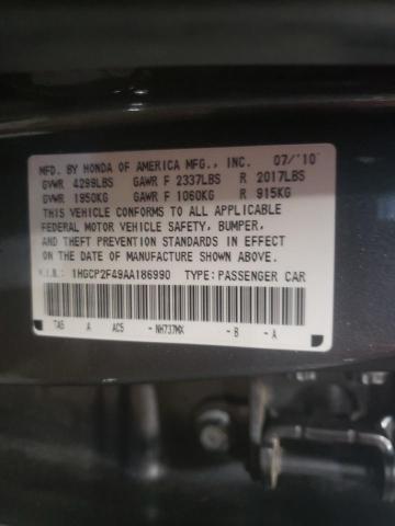 Photo 9 VIN: 1HGCP2F49AA186990 - HONDA ACCORD LXP 