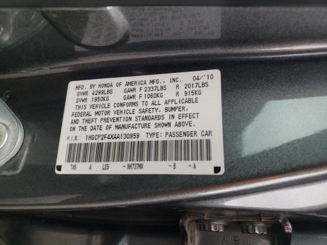 Photo 9 VIN: 1HGCP2F4XAA130959 - HONDA ACCORD LXP 