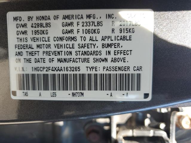 Photo 11 VIN: 1HGCP2F4XAA163265 - HONDA ACCORD 