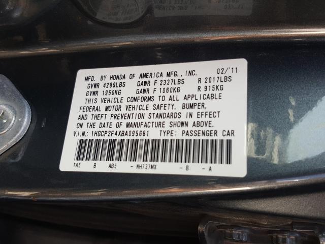 Photo 9 VIN: 1HGCP2F4XBA095681 - HONDA ACCORD LXP 