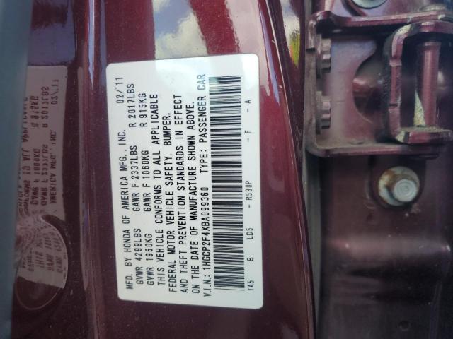 Photo 11 VIN: 1HGCP2F4XBA099360 - HONDA ACCORD LXP 