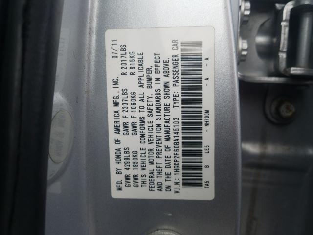 Photo 9 VIN: 1HGCP2F60BA145103 - HONDA ACCORD SE 