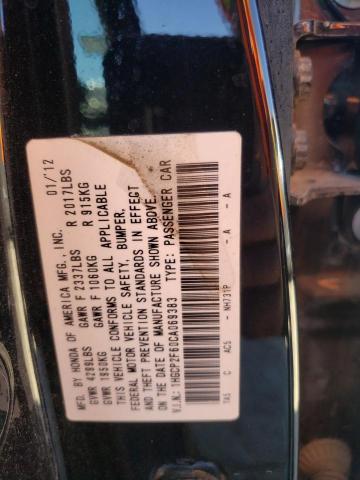 Photo 9 VIN: 1HGCP2F60CA069383 - HONDA ACCORD SE 