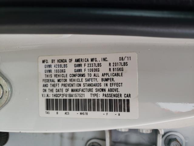 Photo 9 VIN: 1HGCP2F61BA157521 - HONDA ACCORD SE 