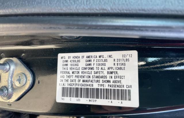 Photo 9 VIN: 1HGCP2F61CA094406 - HONDA ACCORD SE 