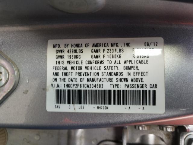 Photo 9 VIN: 1HGCP2F61CA234602 - HONDA ACCORD SE 