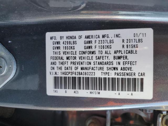 Photo 12 VIN: 1HGCP2F62BA080223 - HONDA ACCORD SE 