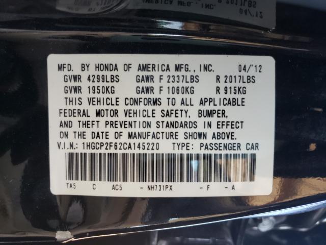 Photo 9 VIN: 1HGCP2F62CA145220 - HONDA ACCORD SE 