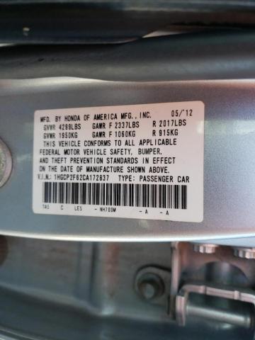 Photo 9 VIN: 1HGCP2F62CA172837 - HONDA ACCORD SE 